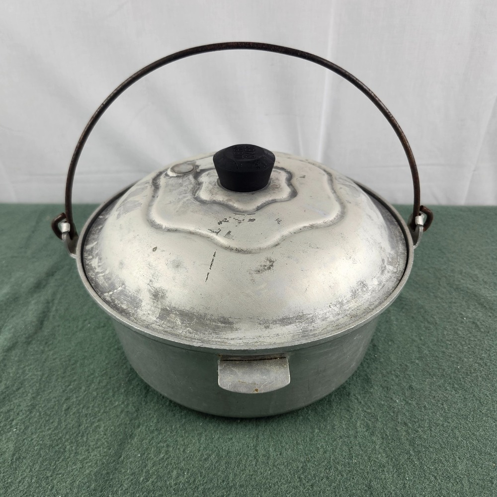 Vintage‎ WEAR EVER #2344 1/2 Aluminum Lidded Pot w/ Handle & Pressure Release
